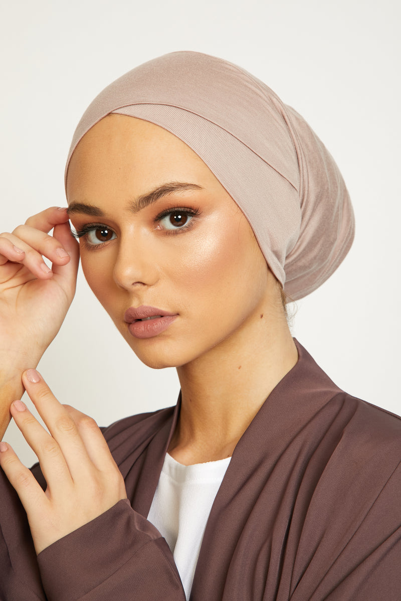 Shop Dusty Rose Premium Open Non Slip Hijab Underscarf Caps Online