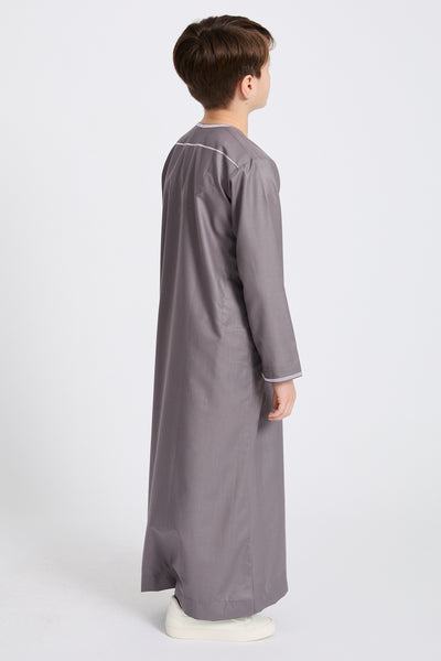 Junior Boys Premium Omani Thobe - Desert Sage