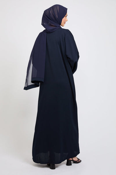 Junior Girls Textured Dainty Detail Closed Abaya - Plum Mauve main image 0