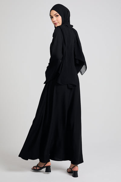 Nude Umbrella Cut Closed Abaya