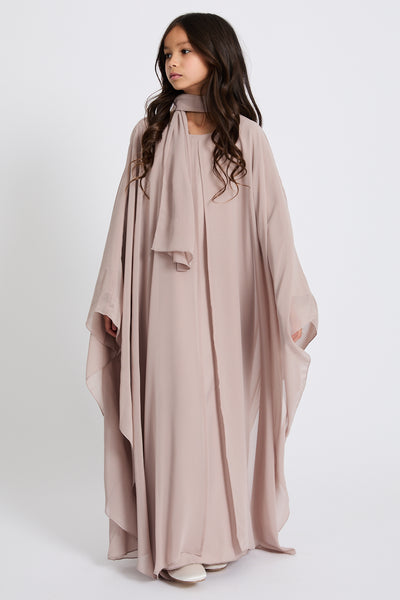 Misty Silver Kids Abaya