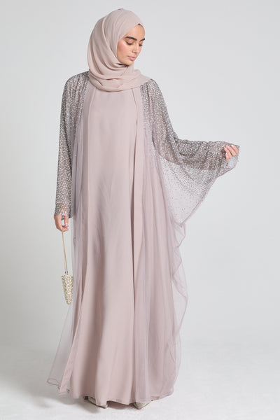 Star-ABY045 - Celestial Noir Abaya