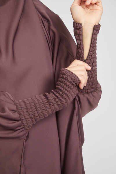 MH18 Nursing Zip Pocket Abaya – Single-Zip, Reversible Front/Back Wear for Prayer, Umrah & Hajj