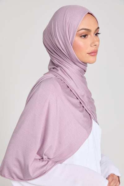 Mauve Crinkled Cotton Hijab main image 1