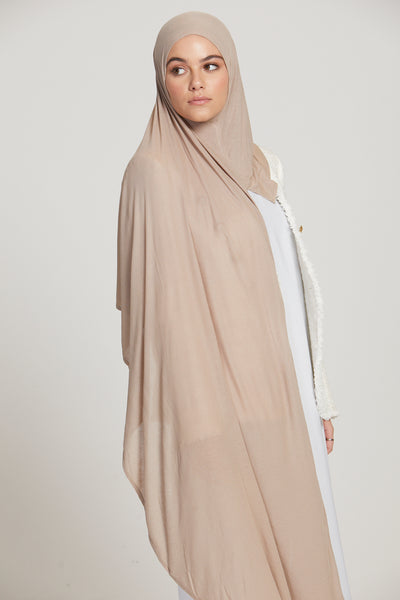 SILK LOOK HIJAB-WARM NUDE main image 0