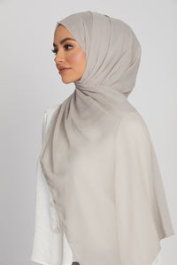 Luxury Crinkle Chiffon Hijab - Stone