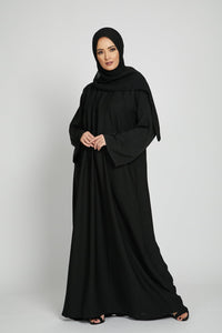 Plain Black Abaya with Wide Sleeves