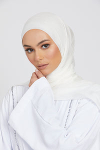 Premium Modal Matt Hijab - Lucent White