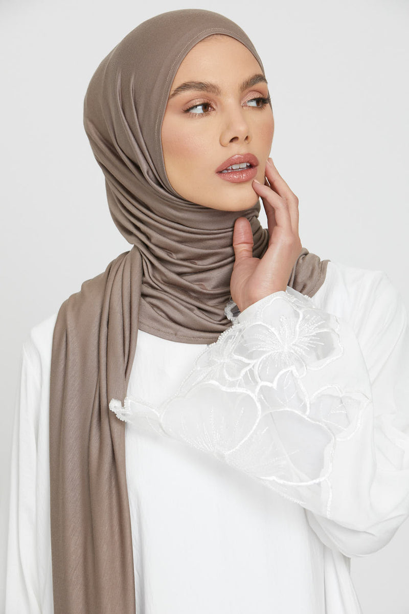 Cafe Au Lait Instant Hijab ReadytoWear Jersey Hijab