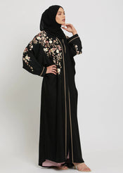 floral detail abaya