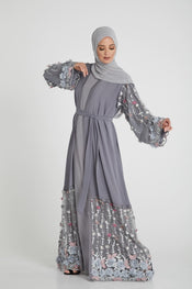 grey abaya