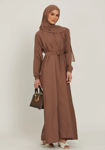 modest taupe abaya