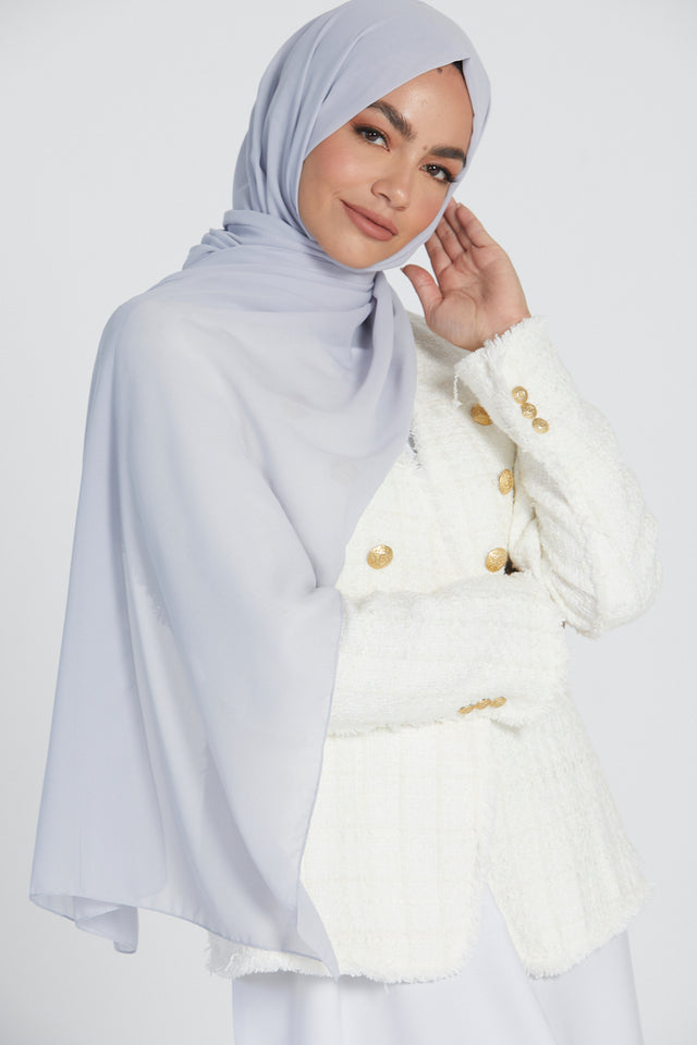 MAXI Luxury Georgette Hijab - Ice