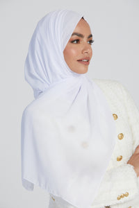 MAXI Luxury Georgette Hijab - White