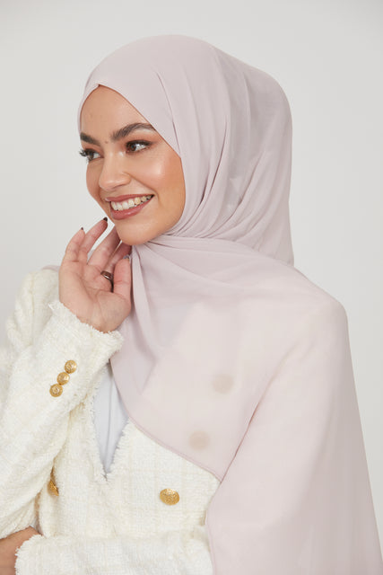 Premium Georgette Chiffon Hijab -  Light Blush