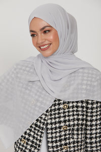 Premium Georgette Chiffon Hijab -  Pebblestone