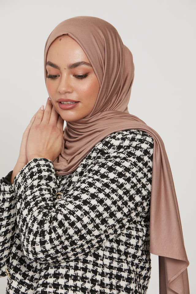 Premium Jersey Hijab - Dusty Taupe