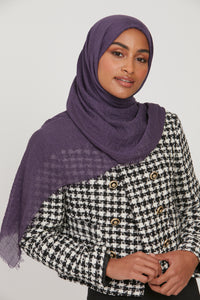 Frayed Crinkle Hijab - Purple