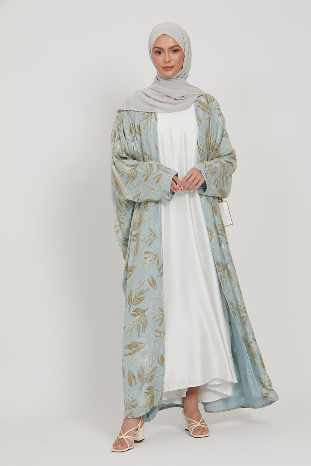 Tiffany Blue Floral Bisht - Limited Edition
