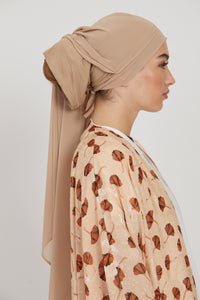 Premium Instant Chiffon Hijab - Dark Nude