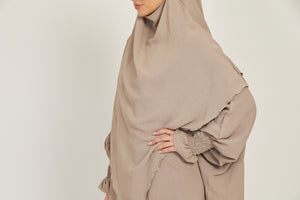 Abaya with Khimar Set - Natural