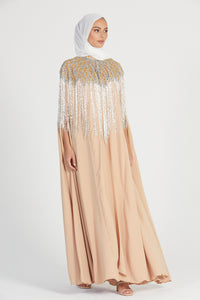 Luxury Silver Gold Embellished Cape