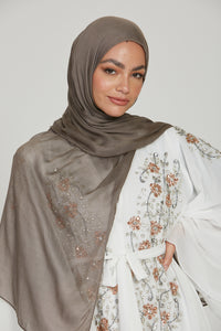 Premium Modal Matt Hijab - Ash
