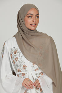 Luxury Georgette Hijab - Taupe Khaki