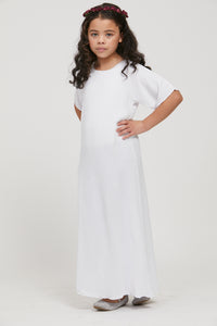 Junior Girls Soft Crush Inner Slip Dress - White