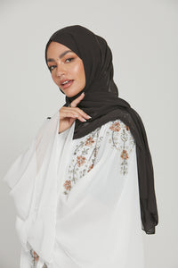 Luxury Georgette Hijab - Deep Charcoal