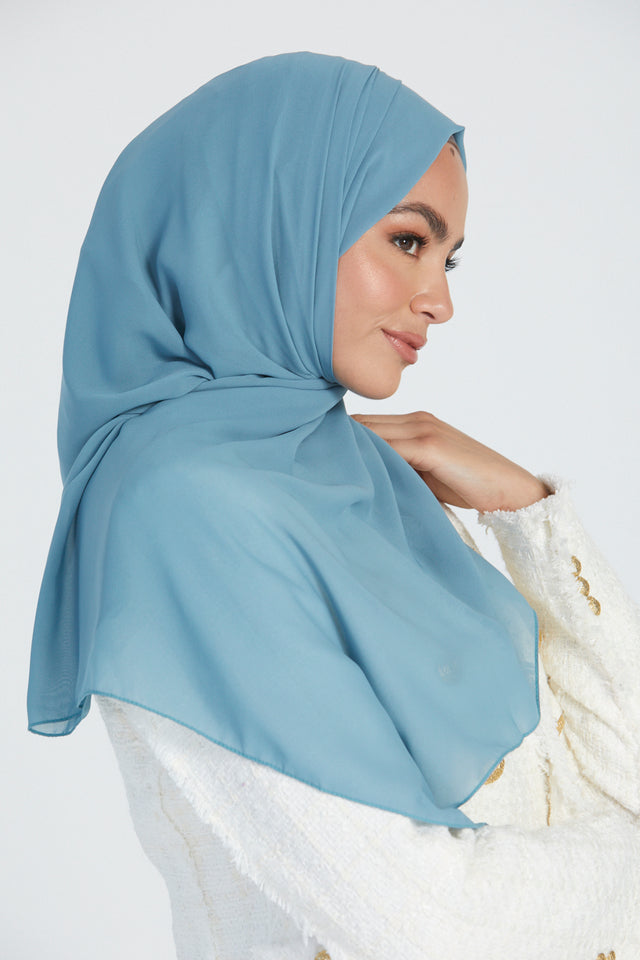 Soft Luxury Georgette Hijab - Sky Blue