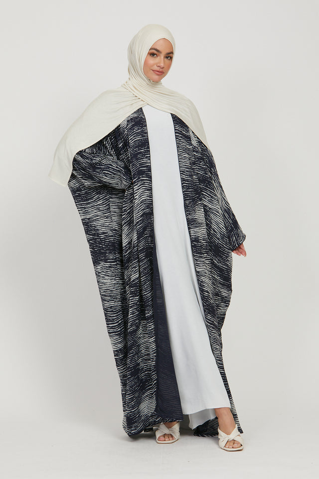 Navy and White Bisht - Limited Edition