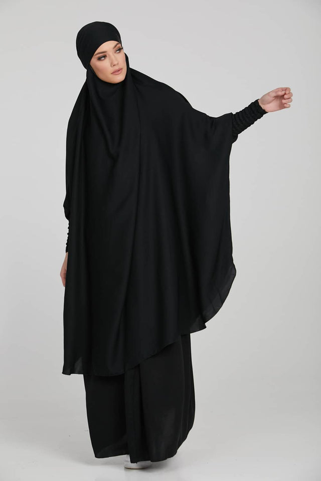 Two Piece Jilbab/ Prayer Set- Black