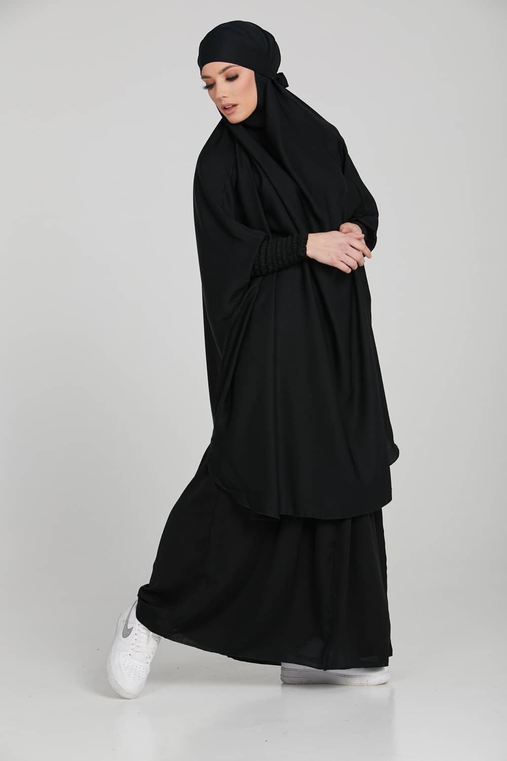 Two Piece Jilbab/ Prayer Set- Black1