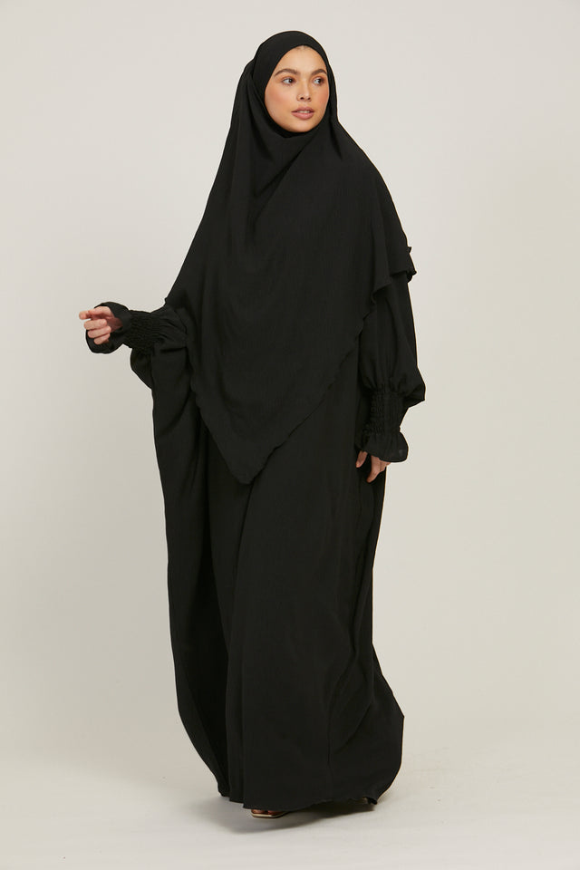 Abaya with Khimar Set - Black
