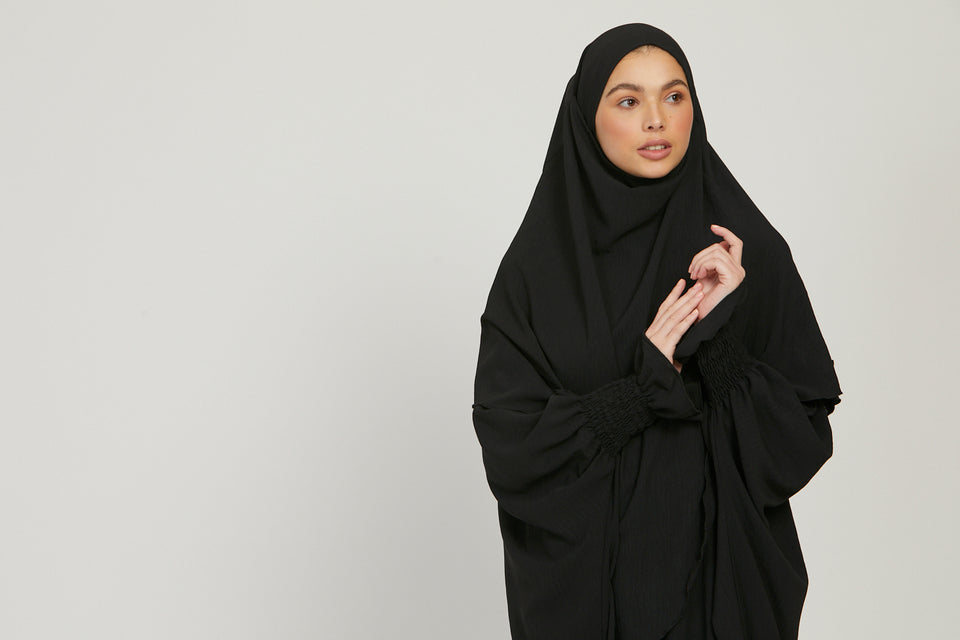 Abaya with Khimar Set - Black