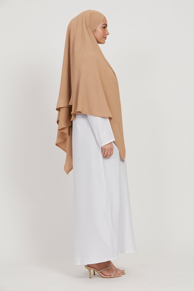 Two Layer Khimar - Beige