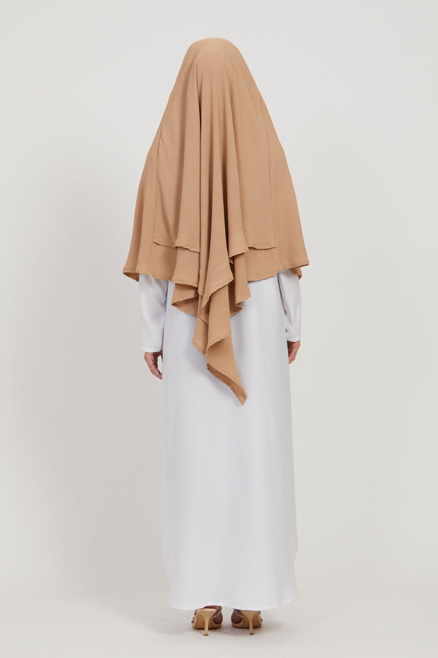 Two Layer Khimar - Beige