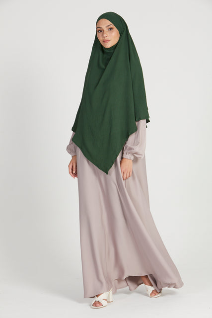 Two Layer Khimar - Forest Green