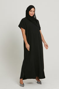 Premium Nidha Inner Slip Dress - Black