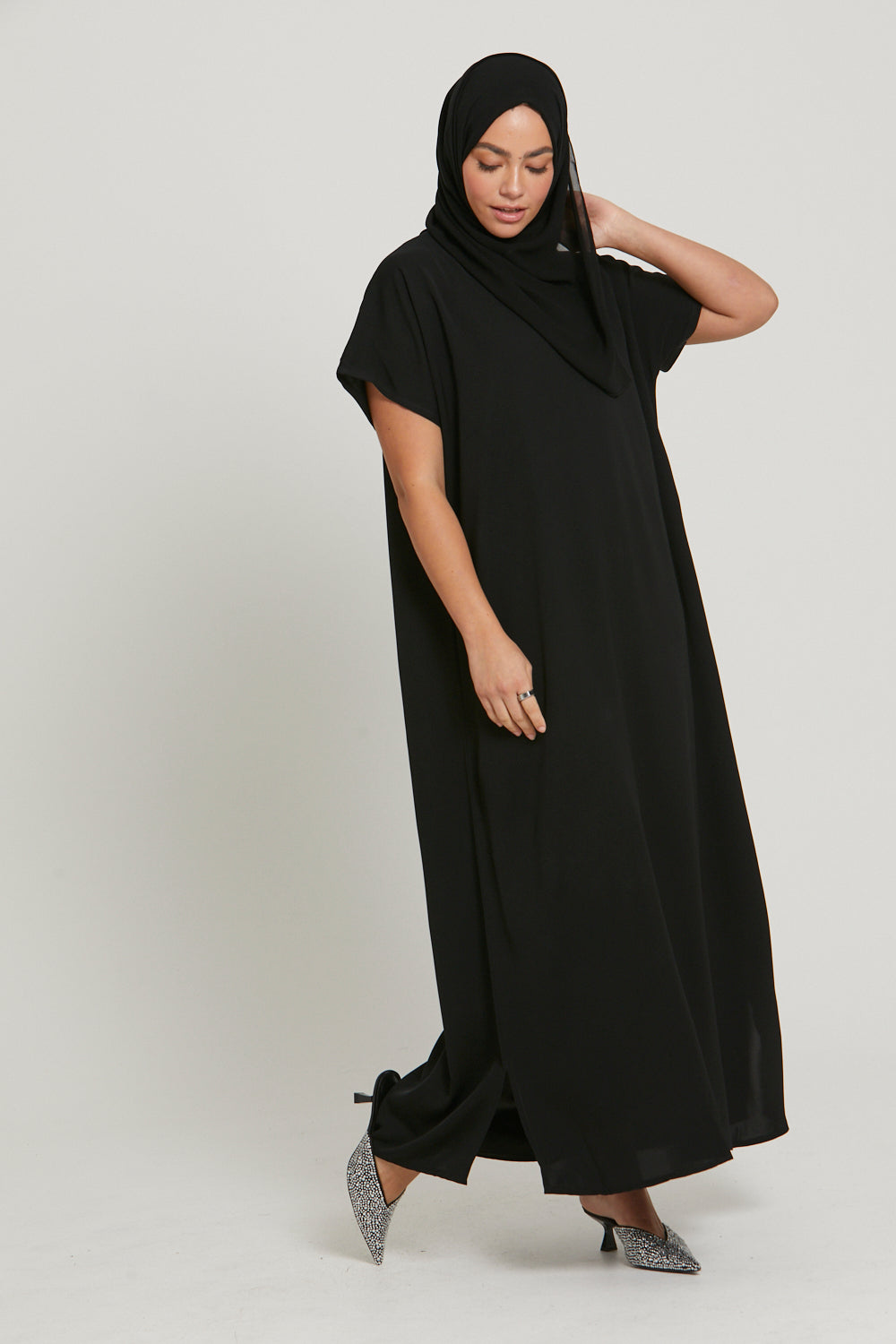 Premium Nidha Inner Slip Dress - Black - Polyester - Adult - 54 - Abayabuth Premium Nidha Inner Slip Dress - Black - Polyester - Adult - 54 - Abayabuth