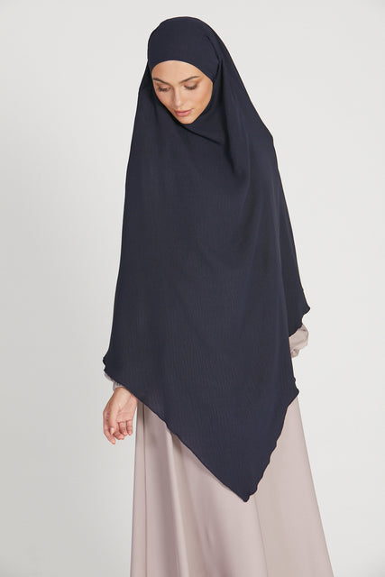 One Layer Khimar - Navy