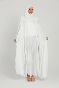 Satin Inner Slip Dress - White - SLEEVELESS