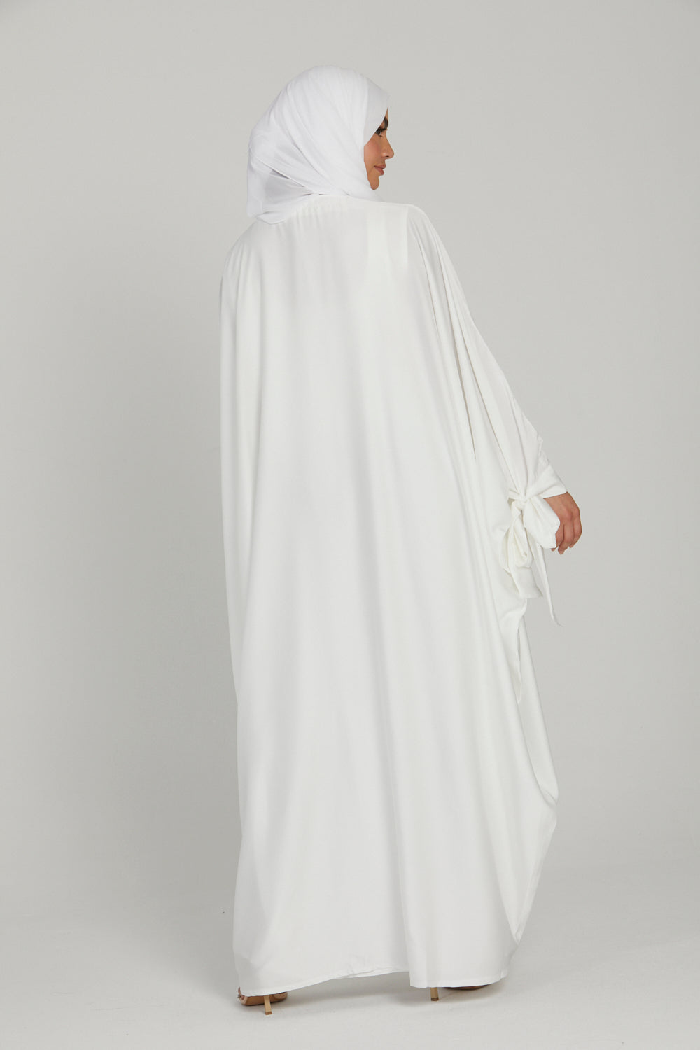 Plain white abaya sale