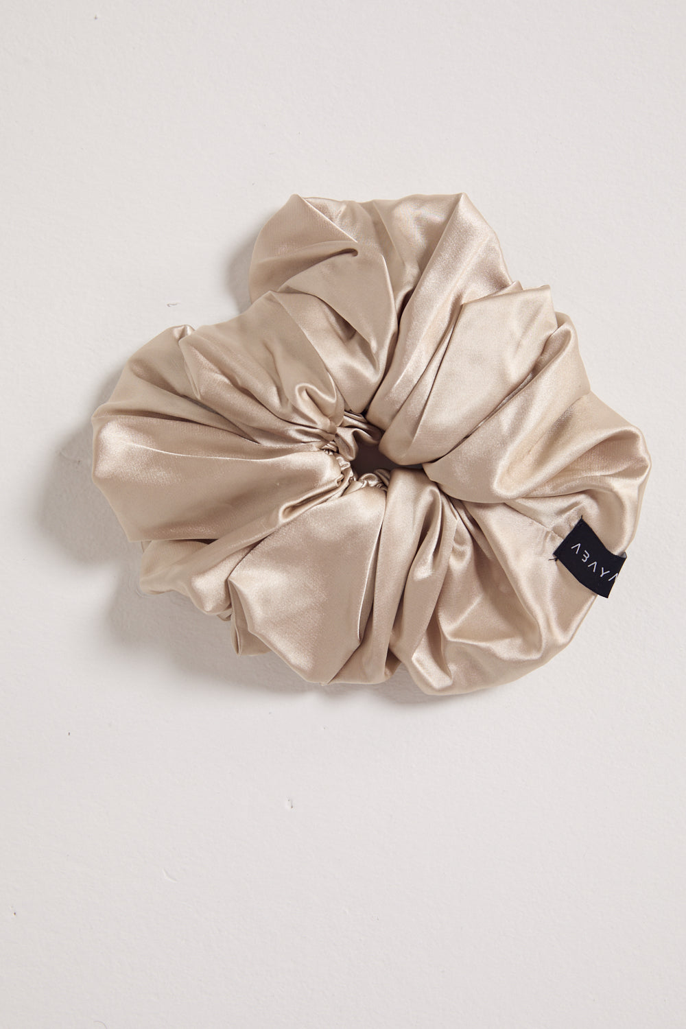 Satin Volumizer Scrunchie Nude – AbayaButh - Main Image