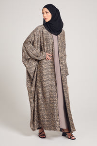 Dainty Taupe Floral Bisht - LIMITED EDITION