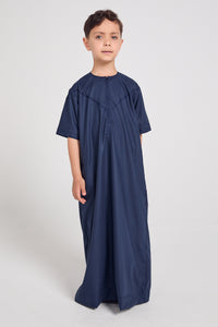 Closed Abaya with Butterfly Cut Chiffon Overlay - Misty Mink