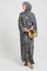 Luxury Silver Haze Embellished Open Abaya - Limited Edition
