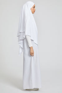 Two Layer Khimar - White