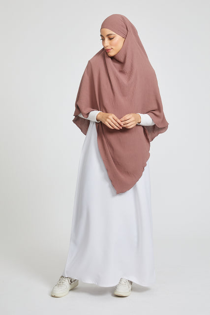 One Layer Khimar - Dusty Taupe